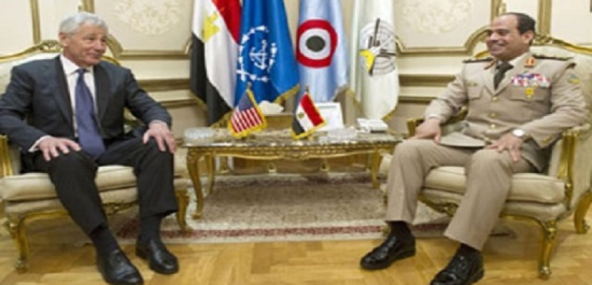 هاجل يؤكد للسيسي التزام أمريكا بدعم الانتقال السياسي في مصر