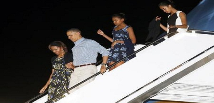 أوباما يصل إلى هاواى لقضاء عطلة نهاية العام