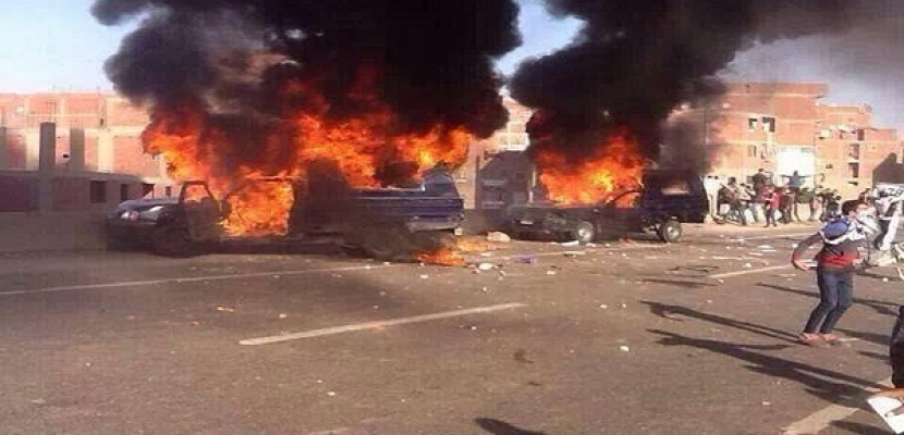 أنصار الإخوان يحرقون سيارة للشرطة بالزيتون.. والأمن يفرق مسيراتهم في عدة مناطق