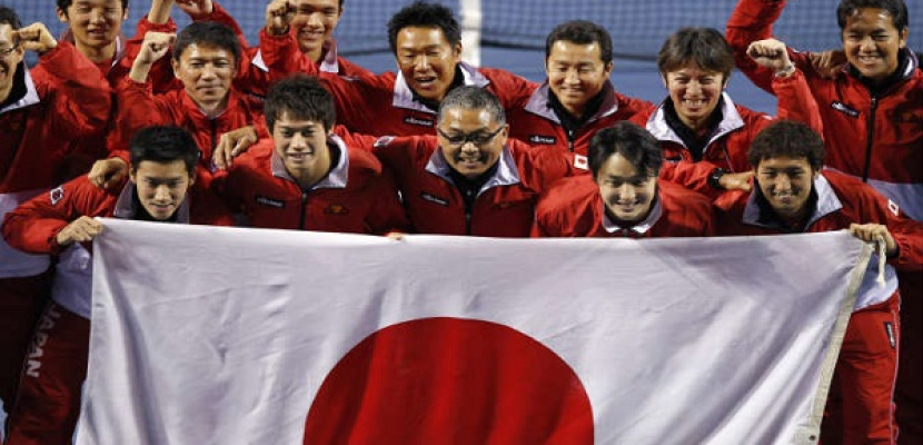 اليابان تصعد لدور الثمانية لكأس ديفيز للتنس للمرة الأولى