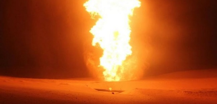 انفجار بخط الغاز الاحتياطي بطريق بورسعيد – دمياط