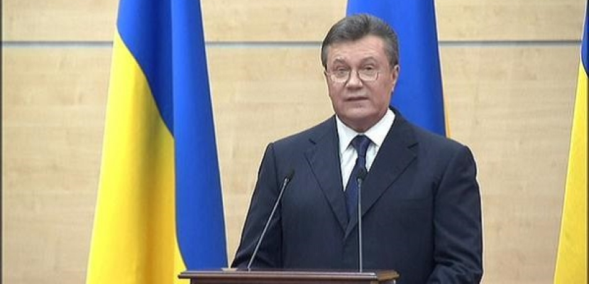 رئيس أوكرانيا المعزول يدعو لإجراء استفتاء على وضع كل منطقة في البلاد