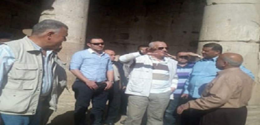 وزير الآثار يتفقد مشروع التطوير والترميم بمعبد أبيدوس بسوهاج