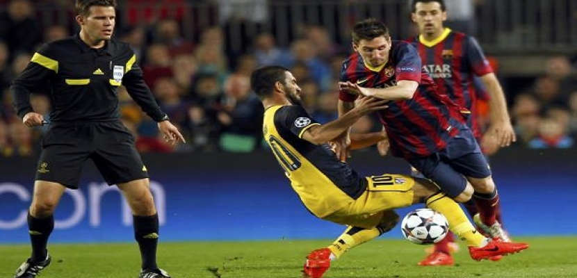 برشلونة يواجه أتليتكو مدريد لحسم لقب الدورى الاسبانى