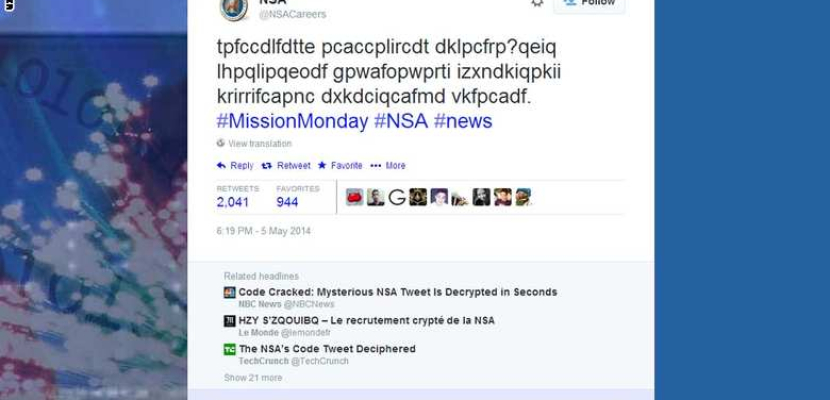 اكتشاف سر تغريدة مشفّرة أرسلها جهاز مخابرات أمريكي عبر تويتر