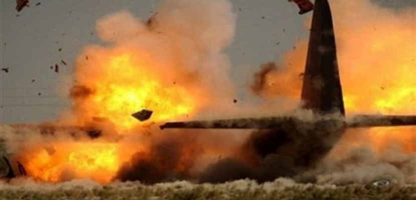 طائرة عسكرية ليبية تتحطم في بنغازي
