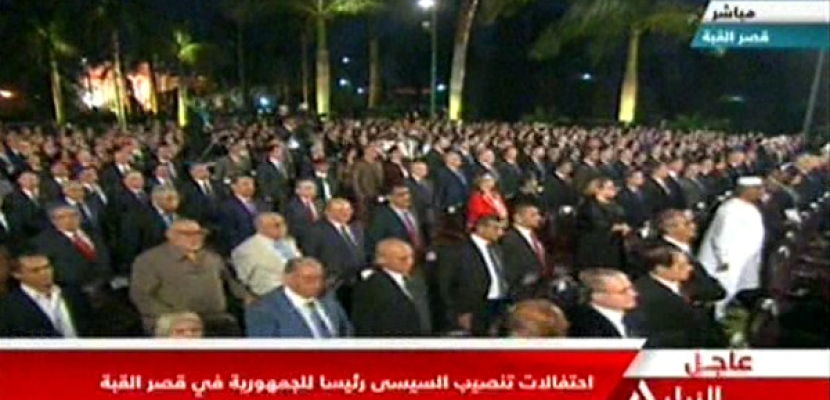احتفالات تنصيب السيسي رئيسا للجمهورية فى قصر القبة 8-6-2014
