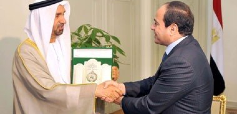 الرئيس السيسى يستقبل رئيس البرلمان العربى بالاتحادية