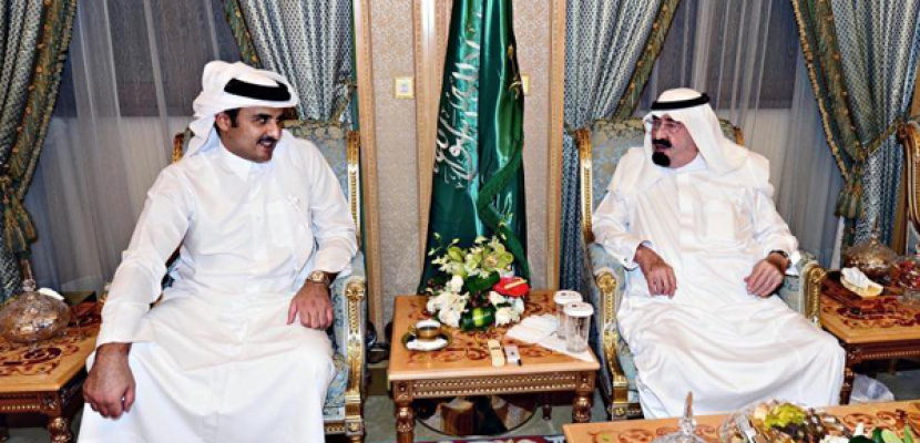 خادم الحرمين يستقبل أمير قطر في جدة