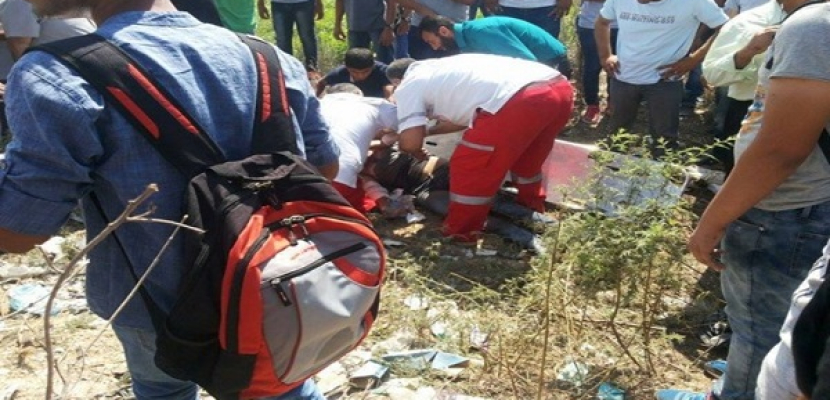 إصابة طالب سقط عليه سور معهد ثانوي بسوهاج
