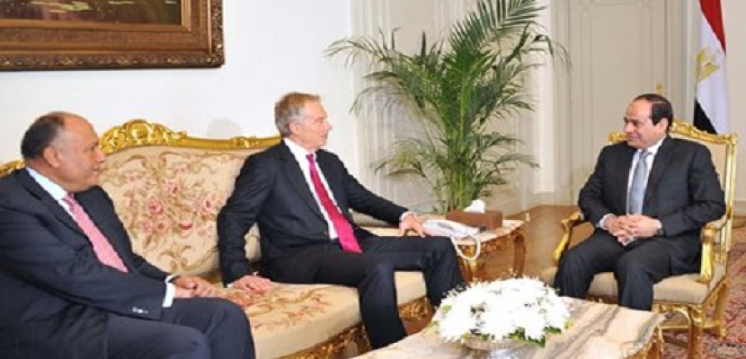 بلير يؤكد أهمية دعم الحكومة المصرية في حربها على الإرهاب
