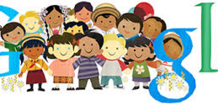 احتفالات متنوعة بيوم الطفل العالمي كللت بدمية خشبية على شعار جوجل