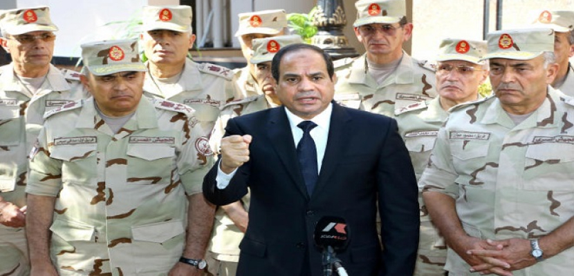 السيسى : مصر تواجه أكبر تنظيم سرى فى العالم .. وستنتصر على الإرهاب
