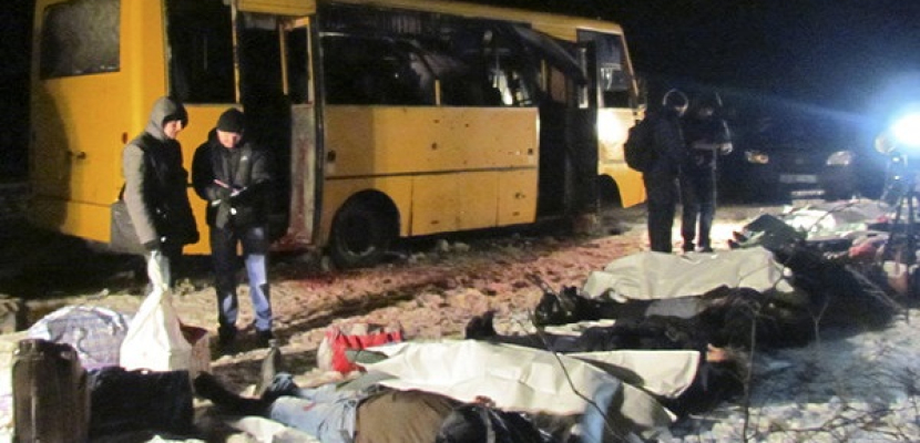 8 قتلى مدنيين في هجوم على حافلة في شرق أوكرانيا