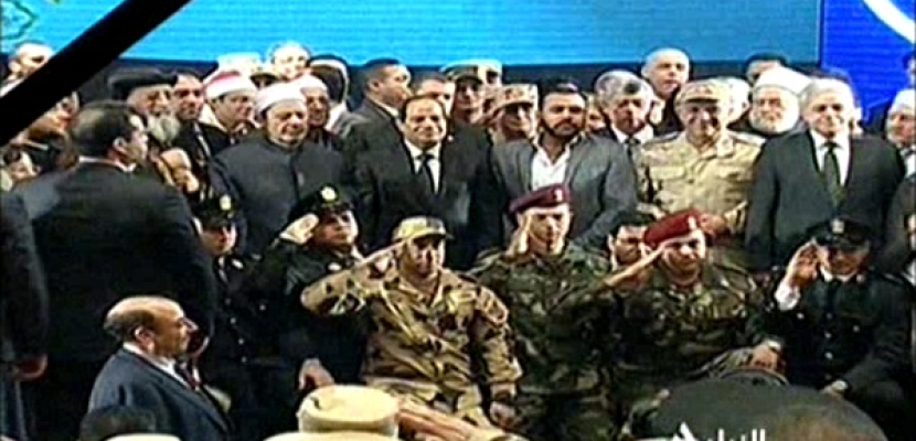 لقاء الرئيس السيسي بقادة القوات المسلحة والقوي السياسية 1-2-2015