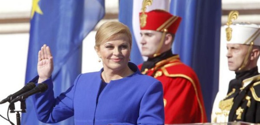 كوليندا كيتاروفيتش تؤدي اليمين الدستورية كأول رئيسة لكرواتيا