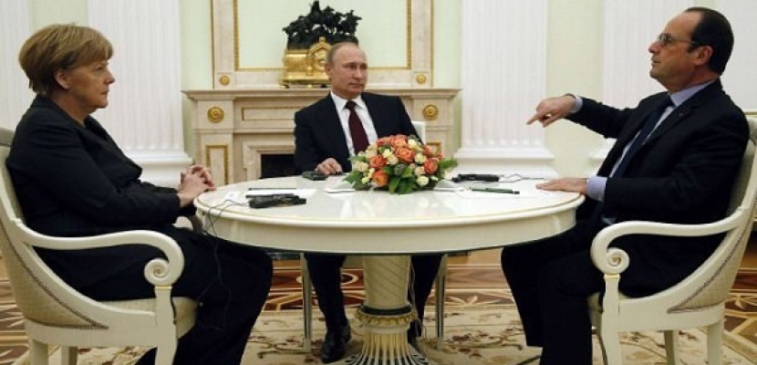 ألمانيا وفرنسا تتفقان مع بوتين على العمل على وقف إطلاق النار في أوكرانيا