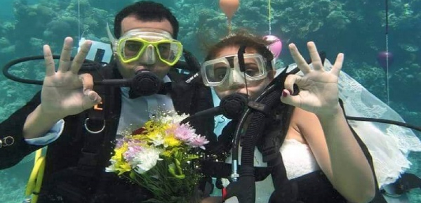 زفاف تحت الماء .. في شرم الشيخ !!