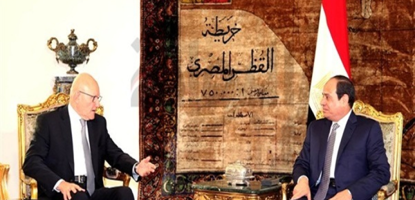 السيسي يستقبل رئيس وزراء لبنان
