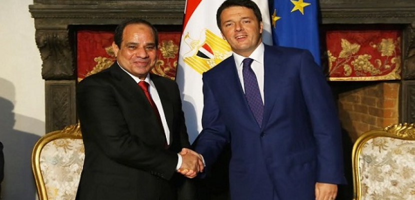رئيس وزراء ايطاليا يؤكد للسيسى تضامنه مع مصر فى مواجهة الارهاب