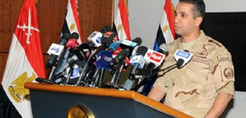 المتحدث العسكرى: مقتل 20 إرهابيا بـ”جبل العليقة” فى سيناء