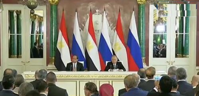 بالفيديو.. السيسي وبوتين يعلنان الاتفاق على إنشاء روسيا للمحطة النووية المصرية
