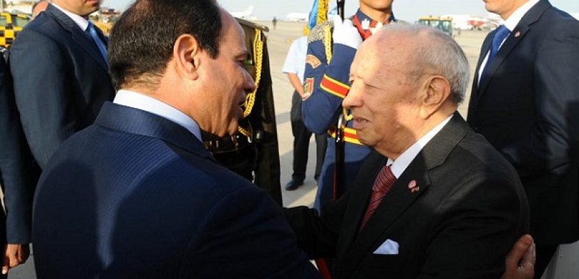 رسالة من الرئيس السيسى للرئيس التونسى السبسى ينقلها محلب