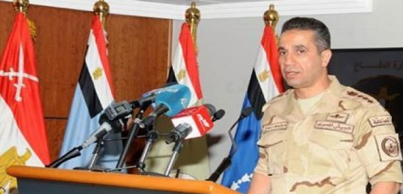 المتحدث العسكرى يعلن مقتل 19 تكفيريًا وتدمير 31 ملجأ فى سيناء