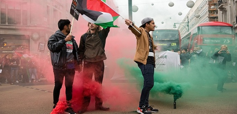إحتجاجات في لندن على بيع الأسلحة البريطانية لإسرائيل