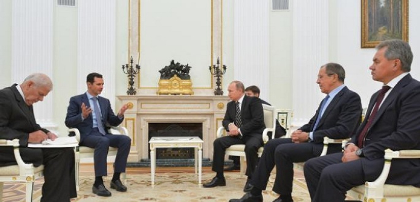 الرئيس السوري يجدد لنظيره الروسي الاستعداد لتنفيذ اتفاق وقف إطلاق النار