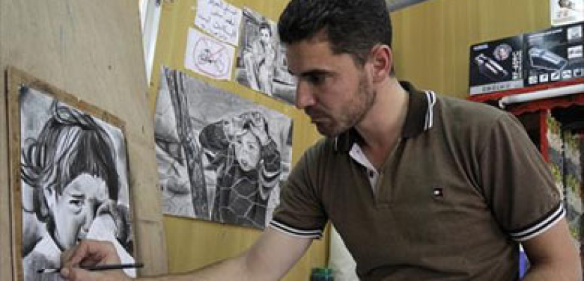 في مخيم الزعتري.. فنانون سوريون يحلمون بالذهاب إلى أوروبا