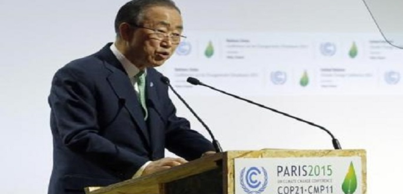 بان جي مون يطالب العالم بتحرك سريع لإبطاء تغير المناخ