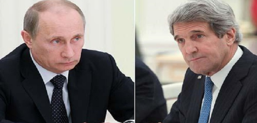 كيري يبحث مع بوتين تطورات الملف السوري الثلاثاء