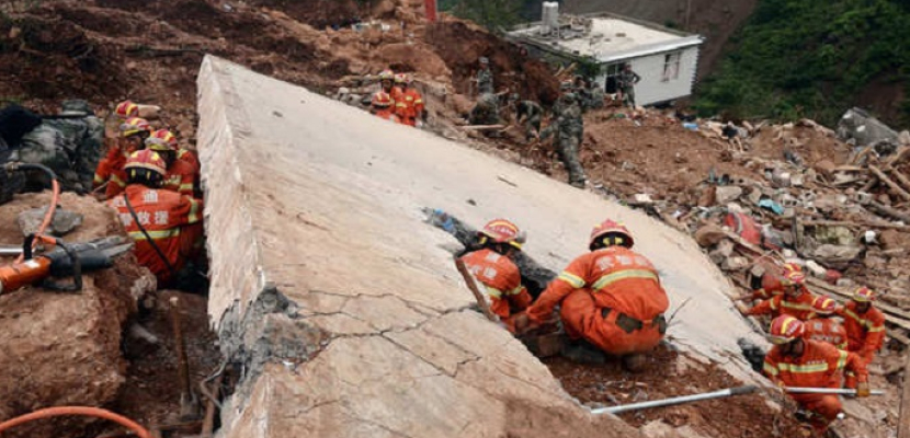 ارتفاع عدد المفقودين بعد الانهيار الأرضي في الصين إلى 91 شخصاً