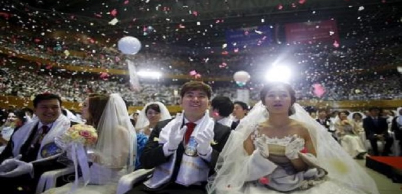 حفل زواج جماعي لآلاف في كوريا الجنوبية
