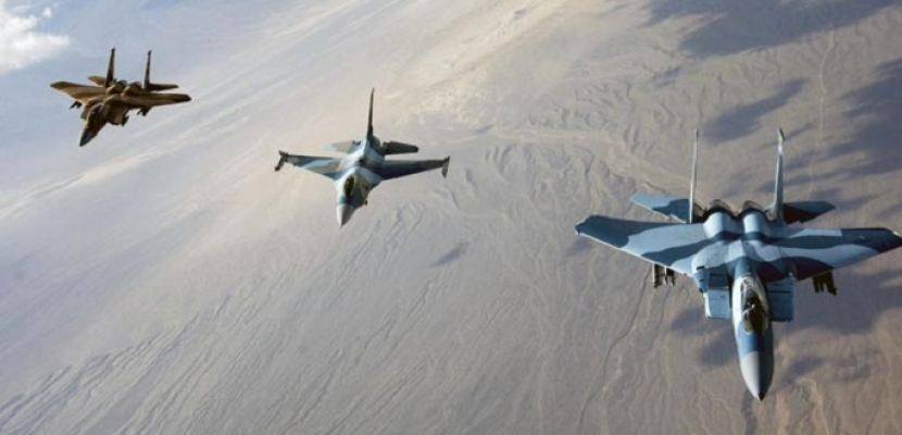 طائرات التحالف العربي تقصف مواقع للمليشيات في نهم شرقي صنعاء