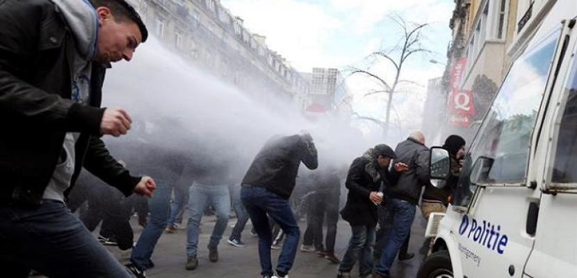 إصابة عدد من الأشخاص في اشتباكات أمام قنصلية تركيا في بروكسل