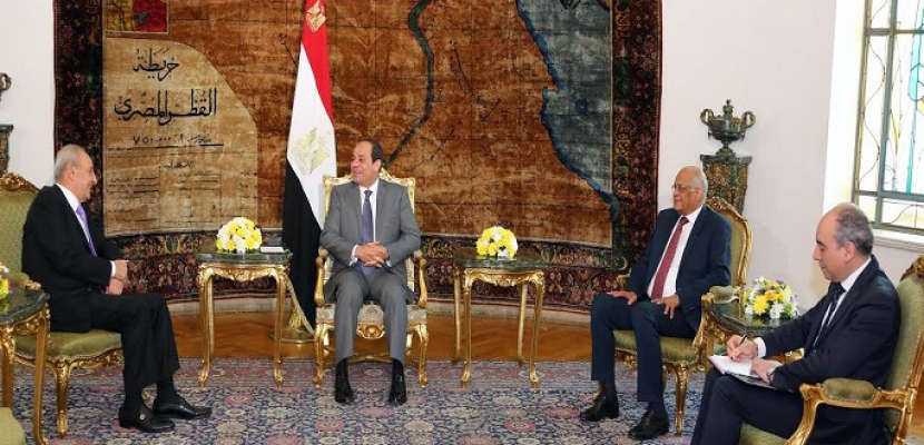 بالصور .. السيسى يلتقى برى ويؤكد حرص مصر على الحفاظ على استقرار لبنان