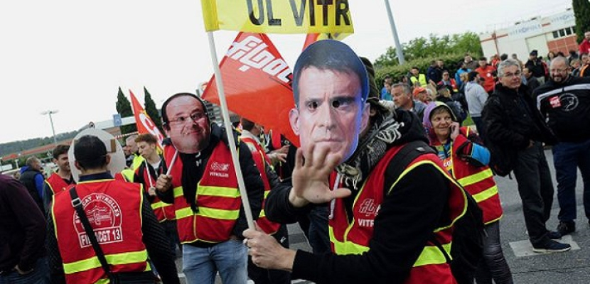 تواصل الإضرابات في فرنسا ..وفالس يقر بإمكانية تعديل مشروع قانون العمل
