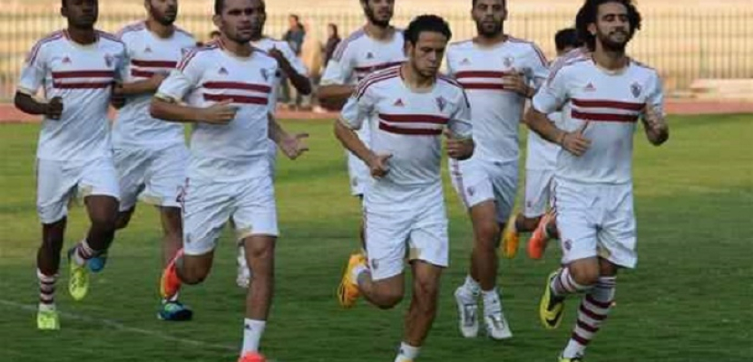 انتظام لاعبو الزمالك الدوليين في المران قبل مباراة بطل الجزائر