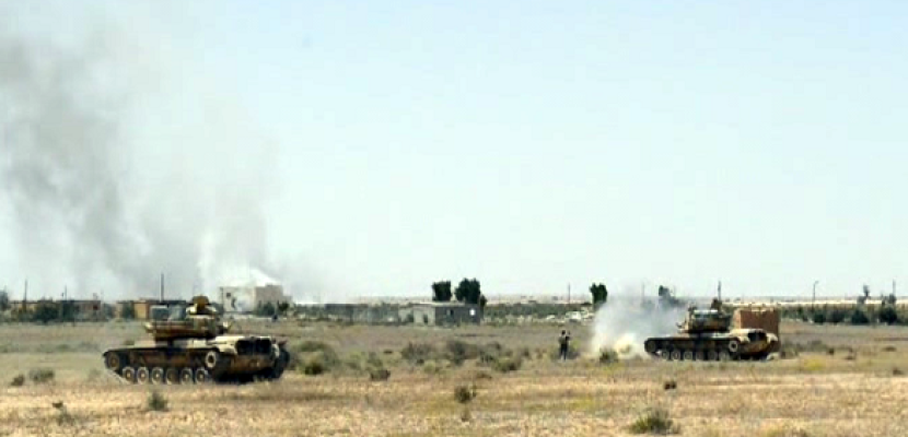 الجيش: استشهاد 8 من رجال القوات المسلحة ومقتل 3 تكفيريين شمال سيناء