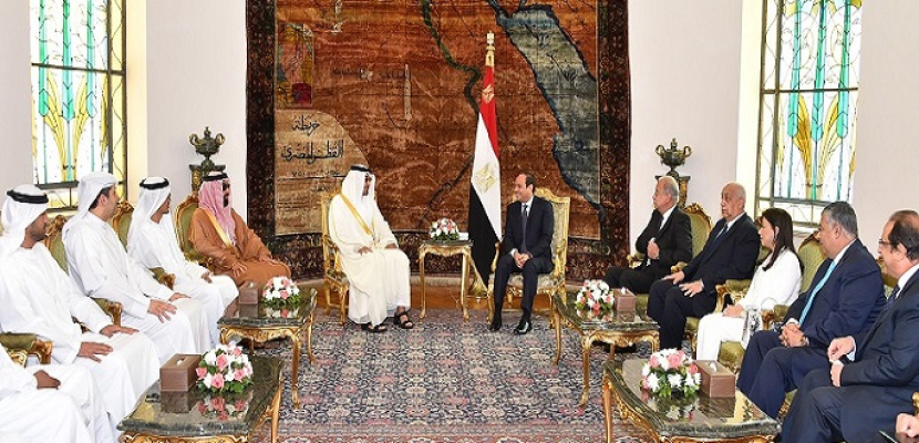 بالصور .. السيسى يبحث مع ولى عهد ابو ظبى العلاقات الثنائية وقضايا المنطقة