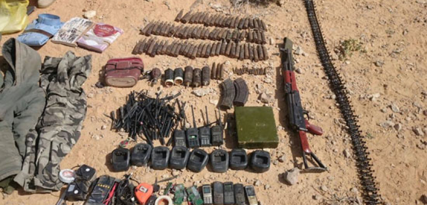 المتحدث العسكرى: مقتل 13 إرهابيا وضبط مخزن للمتفجرات بوسط سيناء وجبل الحلال