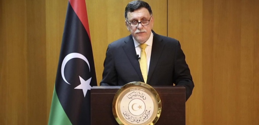 السراج يطالب بدعم عربي لليبيا لرفع الحظرالمفروض على تصدير الاسلحة إليها