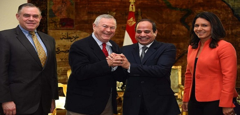 وفد الكونجرس الأمريكي يؤكد للسيسي أهمية مساندة مصر في معركتها ضد الإرهاب