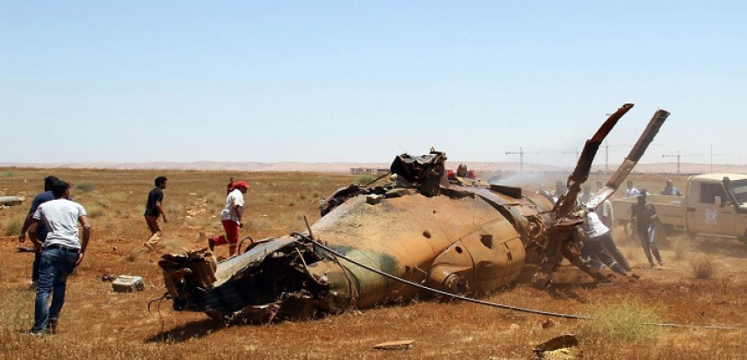 مقتل ستة في تحطم طائرة هليكوبتر عسكرية في شرق ليبيا