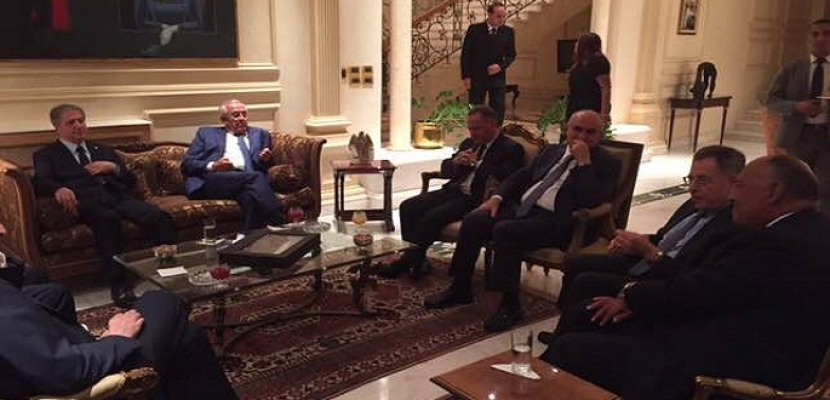 سامح شكرى يستضيف لقاءاَ موسعاَ للقيادات السياسية اللبنانية خلال زيارته لبيروت