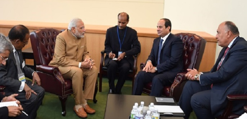 السيسي ورئيس وزراء الهند يشهدان توقيع مذكرة تفاهم مشتركة بشأن اتفاقية الملاحة البحرية