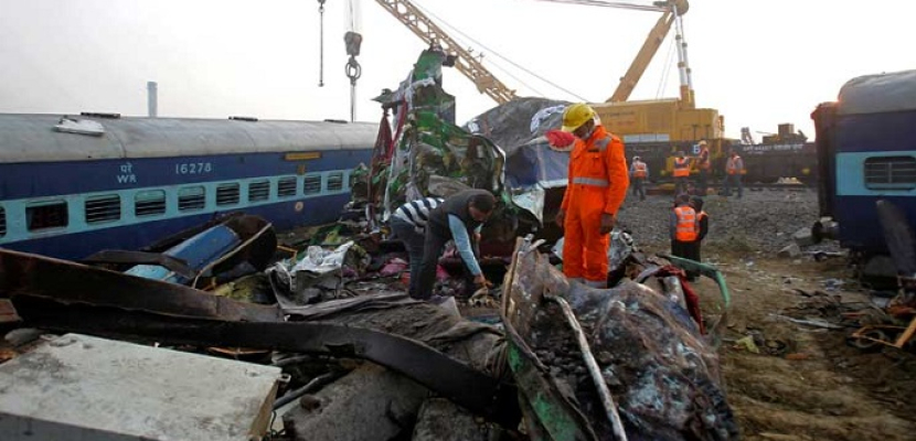 ارتفاع عدد القتلى فى حادث قطار الهند إلى 95