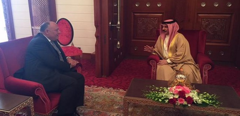 وزير الخارجية ينقل رسالة شفهية من السيسى لملك البحرين